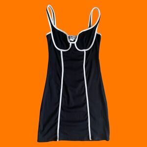 Princess Polly Black and White Mini Dress US 6 **runs small**